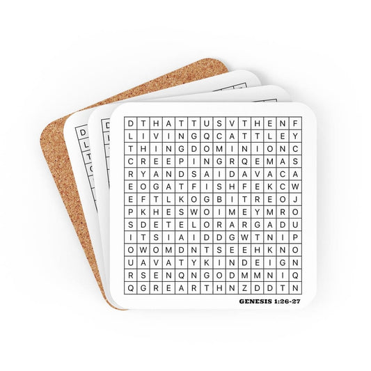 Corkwood Crossword Coasters (4)