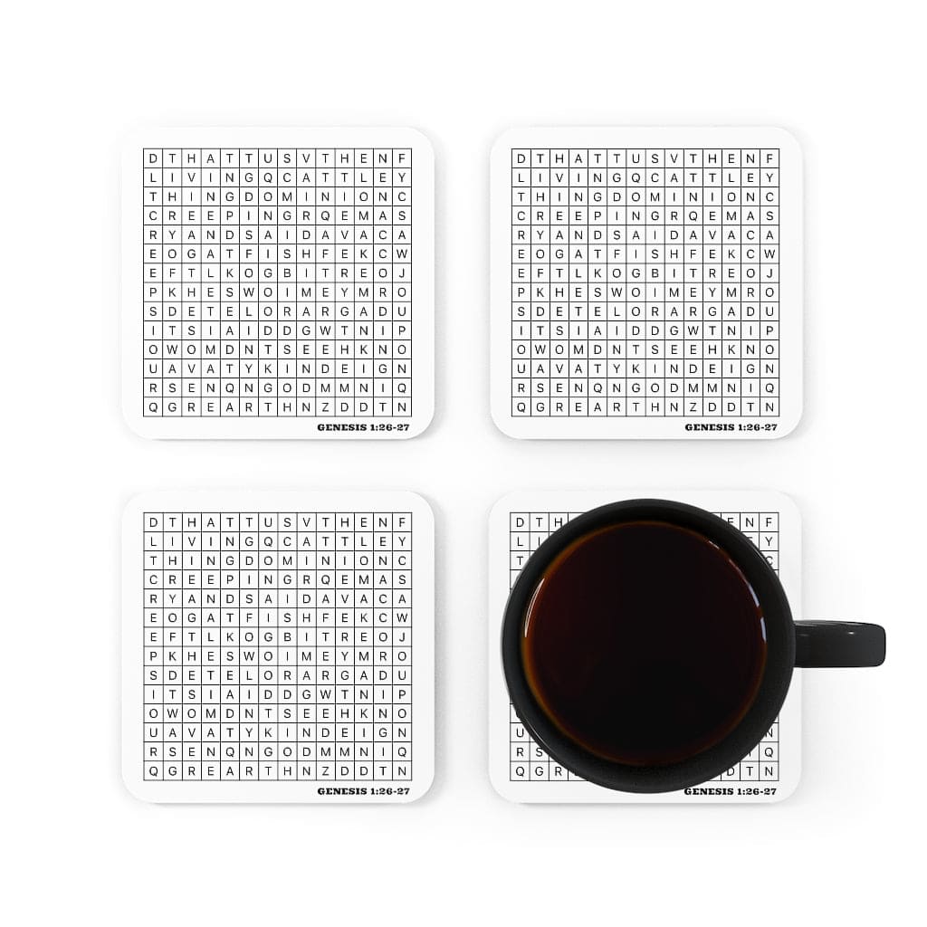 Corkwood Crossword Coasters (4)